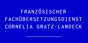 Französischer Übersetzungsdienst Cornelia Gratz-Landeck Logo